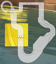 The minimap of Salty Salty Speedway
