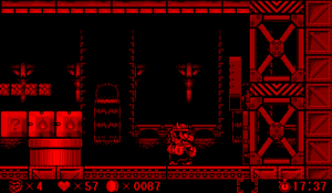 Final build screenshot of Stage 2 from Virtual Boy Wario Land