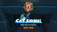 A Cat Shine in Clawswipe Colosseum in Bowser's Fury.