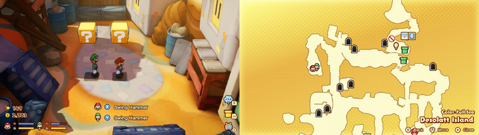 ? blocks 8-9 in Desolatt Island from Mario & Luigi: Brothership