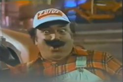 Luigi in the commercial for the Atari versions of Mario Bros.