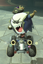 King Boo (Pirate) performing a trick.