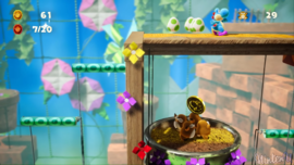 Monty-Mole-B-Gone stage from Yoshi's Crafted World