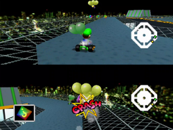 The image for "Battle Arenas" from Mario Kart 64 on Nintendo Music.