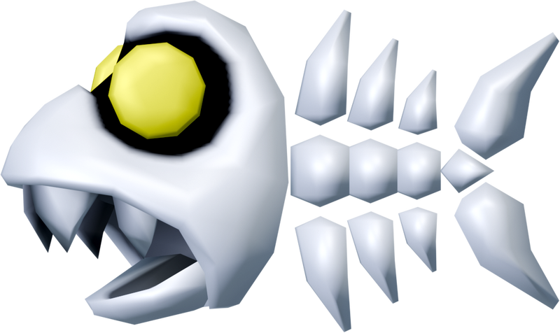 File:NSMBW Asset Model Fish Bone.png
