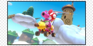 Screenshot of Birdo in Mario Kart 8 Deluxe shown the result of the Mario Kart 8 DLC Character Personality Quiz.