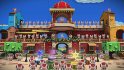 Everyone dancing to celebrate the return of the Purple Big Paint Star.