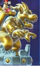 A gold Bowser Statue in Super Mario Bros. Wonder.