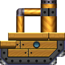 Ground (block) in Super Mario Maker - New Super Mario Bros. U game style, Airship theme.