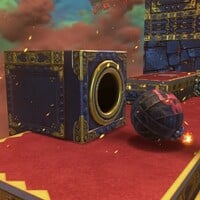 Squared screenshot of a fortress turret from Super Mario Odyssey.