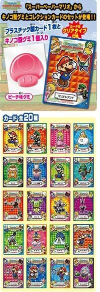 Promo image for the Super Paper Mario trading cards.