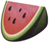 Artwork of a Watermelon slice from Donkey Kong 64.