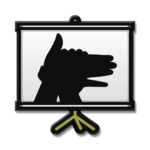The icon for the Cluck-A-Pop prize "Shadow-Puppet Projector".