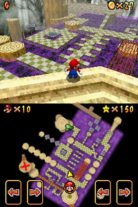 Goomboss Battle level seen in Super Mario 64 DS