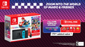 Promotional image for a Nintendo Switch Holiday Bundle for 2024 including Mario Kart 8 Deluxe