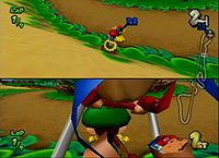 Mario Kart Double Dash!! glitch (wrong texture).