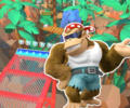 The course icon of the Reverse/Trick variant with Funky Kong