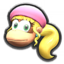 Dixie Kong's icon from Mario Kart Tour