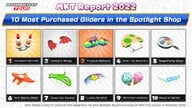 10 most purchased gliders in the Spotlight Shop from January to November 2022