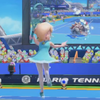 A character taunting in Mario Tennis: Ultra Smash