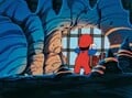 Mario being trapped in the cave by the Goombas
