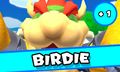Bowser holding the camera in his birdie animation