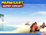 Donkey Kong, Mario and Toad racing on Shy Guy Beach