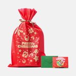 Super Mario-themed Christmas wrapping bag and message cards from the Japanese My Nintendo Store