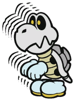 A Dry Bones 5-Stack from Paper Mario: Color Splash.