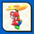 Image shown with the "Red Yoshi" option in an opinion poll on the playable characters of Super Mario Bros. Wonder
