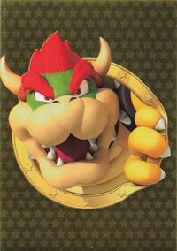 Bowser golden card from the Super Mario Trading Card Collection