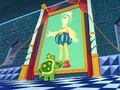 King Koopa shows his Koopalings Prince Hugo, the Huge's life sized portrait