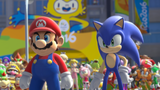 Mario, Sonic, and the rest in the game's opening
