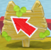 An Arrow Sign with cat ears in Super Mario 3D World + Bowser's Fury