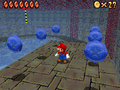 Mario surrounded by Blue Coins.