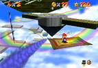 The blue flame in Rainbow Ride in Super Mario 64.