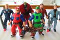 Line of toys based on Mario, Luigi, President Koopa, a Goomba, Iggy and Spike