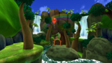 A screenshot of Wild Glide Galaxy during the "Fluzzard's First Flight" mission from Super Mario Galaxy 2.