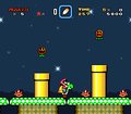 Jumping Pumpkin Plants in Star World 5 in Super Mario World