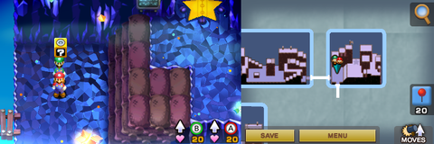 Eighth block in Stardust Fields of Mario & Luigi: Superstar Saga + Bowser's Minions.