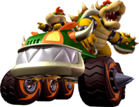 Artwork of Bowser and Bowser Jr. for Mario Kart: Double Dash!!