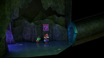 Only block in the Creepy Steeple in the remake of Paper Mario: The Thousand-Year Door for the Nintendo Switch.