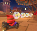 The icon of the Baby Peach Cup's challenge from the New York Tour and the Marine Tour in Mario Kart Tour.
