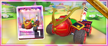 The Warrior Wagon from the Spotlight Shop in the 2023 Mario vs. Luigi Tour in Mario Kart Tour