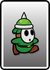 A Green Spike Guy card from Paper Mario: Color Splash