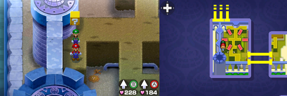 10th block in Peach's Castle of Mario & Luigi: Bowser's Inside Story + Bowser Jr.'s Journey.