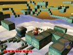 One of Pecan Sands' red diamond sub-levels from Wario World.