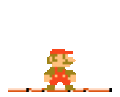 Mario using a Super Mushroom and turning into Super Mario.