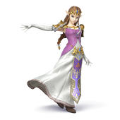 Artwork of Princess Zelda in Super Smash Bros. for Nintendo 3DS / Wii U.