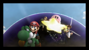 Mario, Yoshi, Kirby, Pit, and Link escape a Subspace Bomb